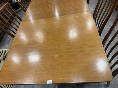 Lot 447 - MCINTOSH OF KIRKCALDY, EXTENDING DINING TABLE AND SEVEN CHAIRS