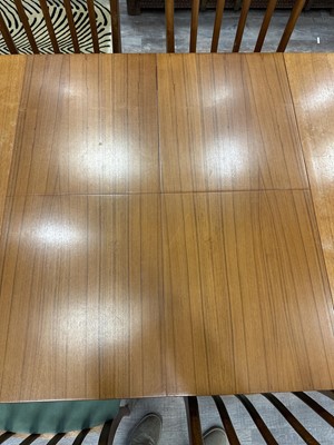 Lot 447 - MCINTOSH OF KIRKCALDY, EXTENDING DINING TABLE AND SEVEN CHAIRS