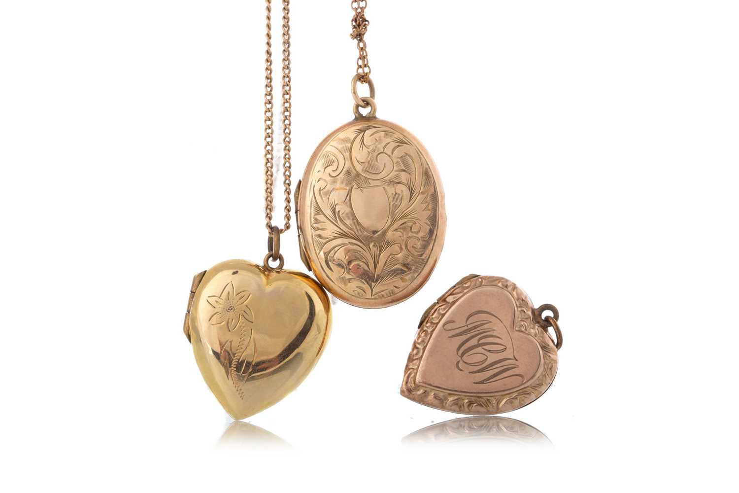 Lot 442 - THREE LOCKET PENDANTS