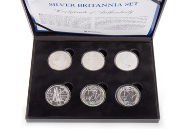 Lot 71 - SILVER BRITANNIA SET