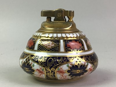 Lot 599 - ROYAL CROWN DERBY IMARI PATTERN TABLE LIGHTER