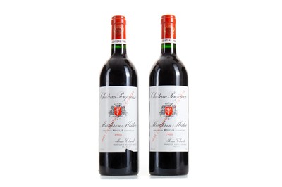 Lot 632 - 2 BOTTLES OF CHATEAU POUJEAUX 1988 MOULIS EN MEDOC