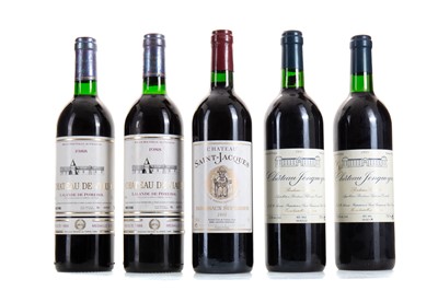 Lot 636 - 5 BOTTLES OF FRENCH RED WINE FROM THE BORDEAUX REGION