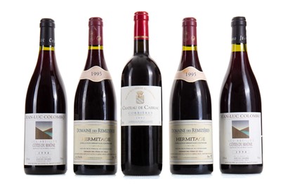 Lot 638 - 5 BOTTLES OF FRENCH RED WINE