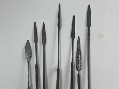 Lot 52 - COLLECTION OF SEVEN ZULU ASSEGAI