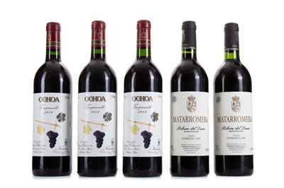 Lot 648 - 3 BOTTLES OF OCHOA 1989 TEMPRANILLO AND 2 BOTTLES OF MATARROMERA 1996 RIBERA DEL DUERO