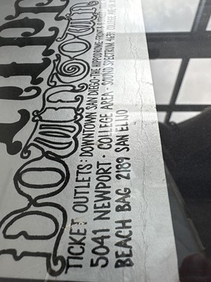 Lot 951 - VELVET UNDERGROUND - CONCERT POSTER, JULY 5-6 1968 HIPPODROME SAN DIEGO