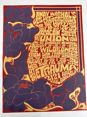Lot 954 - (ANDY WARHOL'S) VELVET UNDERGROUND - CONCERT POSTER, 1967, THE TRAUMA, PHILADELPHIA