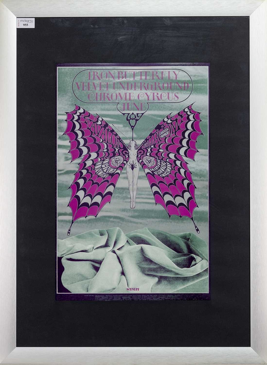 Lot 955 - VELVET UNDERGROUND - CONCERT POSTER, JUNE 7-9 1968, AVALON BALLROOM, SAN FRANCISCO