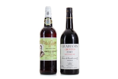 Lot 661 - JEREZ CORTADO HIDALGO AND GRAHAM'S CRUSTED PORT BOTTLED 1985