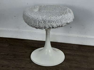 Lot 483 - MID CENTURY WHITE MOULDED DRESSING STOOL