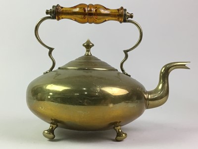 Lot 693 - BRASS TODDY KETTLE