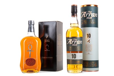 Lot 105 - ARRAN 10 YEAR OLD AND JURA SUPERSTITION