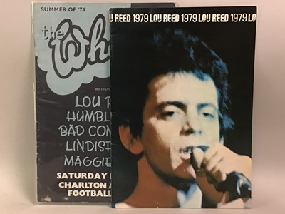 Lot 986 - LOU REED & VELVET UNDERGROUND - COLLECTION OF PROGRAMMES