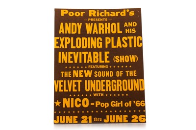 Lot 989 - VELVET UNDERGROUND - CONCERT HANDBILL, JUNE 21-26 1966, POOR RICHARD'S, CHICAGO