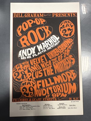 Lot 992 - VELVET UNDERGROUND - CONCERT HANDBILL AND TWO CARDS