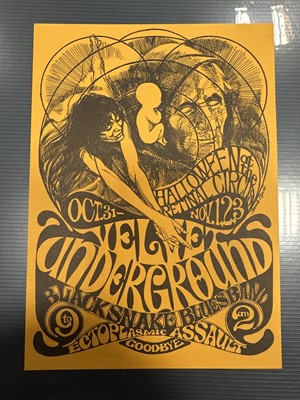 Lot 992 - VELVET UNDERGROUND - CONCERT HANDBILL AND TWO CARDS