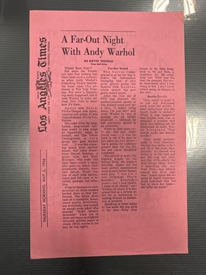 Lot 992 - VELVET UNDERGROUND - CONCERT HANDBILL AND TWO CARDS