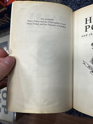 Lot 921 - ROWLING (J .K.), THREE HARRY POTTER VOLUMES, SIGNED WITH PERSONALISED INSCRIPTIONS