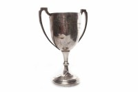 Lot 40 - SILVER TWO-HANDLED TROPHY CUP makers mark...