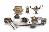 Lot 43 - LOT OF SILVER AND SILVER PLATED ITEMS...