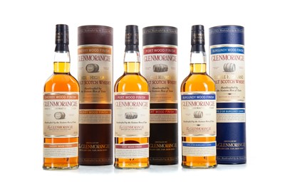 Lot 143 - GLENMORANGIE PORT WOOD FINISH, SHERRY WOOD FINISH AND BURGUNDY WOOD FINISH