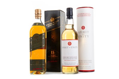 Lot 147 - JOHNNIE WALKER 15 YEAR OLD PURE MALT AND SPIRIT OF UNITY