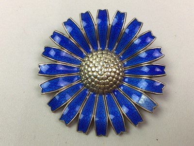 Lot 12 - SILVER AND ENAMEL BROOCH BY ANTON MICHELSEN