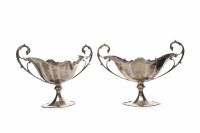 Lot 55 - PAIR OF GEORGE V SILVER COMPORTS maker R &W...