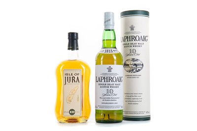 Lot 201 - LAPHROAIG 10 YEAR OLD AND JURA 10 YEAR OLD