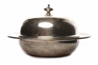 Lot 57 - EDWARDIAN SILVER SERVING BOWL WITH COVER maker...