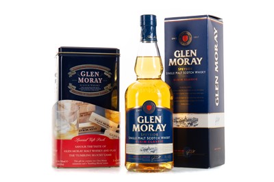 Lot 223 - GLEN MORAY ELGIN CLASSIC AND TUMBLING BLOCKS GAME WITH MINIATURES