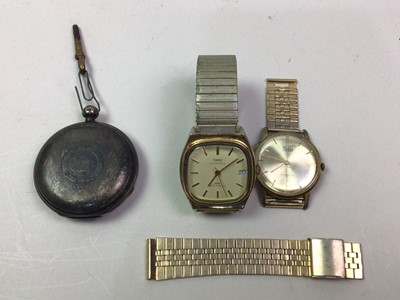 Lot 32 - SILVER CASED KEY WIND POCKET WATCH