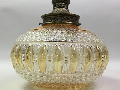 Lot 34 - PAIR OF CRYSTAL GLASS CEILING LIGHTS