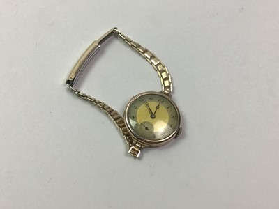 Lot 38 - LADY'S NINE CARAT GOLD BRACELET WATCH