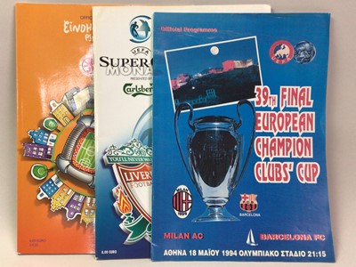 Lot 45 - COLLECTION OF CHAMPIONS LEAGUE FINAL PROGRAMMES