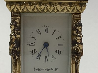 Lot 267 - MAPPIN AND WEBB BRASS CARRIAGE CLOCK