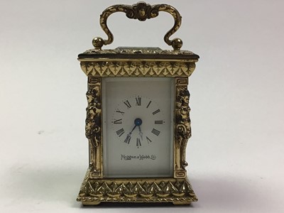 Lot 267 - MAPPIN AND WEBB BRASS CARRIAGE CLOCK