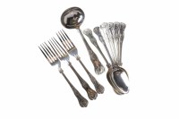 Lot 84 - SIX EARLY 20TH CENTURY SILVER KING'S PATTERN...