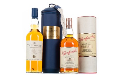Lot 172 - GLENFARCLAS £511.19S.0D FAMILY RESERVE AND TALISKER 10 YEAR OLD