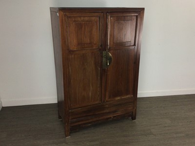 Lot 129 - CHINESE HARDWOOD CUPBOARD