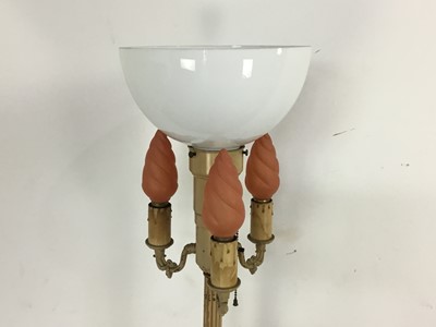 Lot 198 - ART DECO METAL STANDARD LAMP