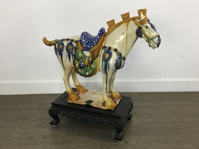 Lot 149 - CHINESE CERAMIC MODEL OF A HORSE