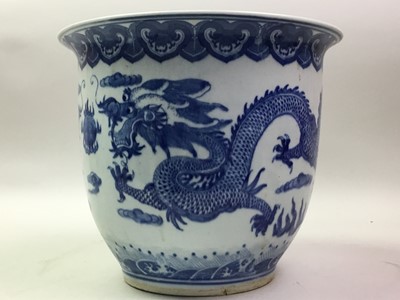 Lot 151 - CHINESE BLUE AND WHITE PLANTER