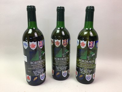 Lot 413 - THREE BOTTLES OF RUGBY WORLD CUP 1991 WHITE BORDEAUX