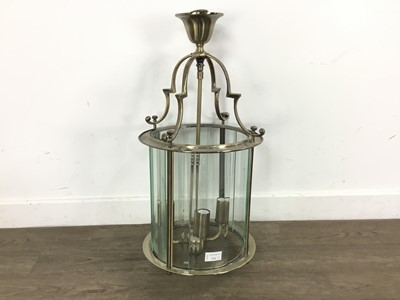 Lot 211 - REPRODUCTION BRASS HALL LANTERN