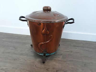 Lot 301 - ARTS & CRAFTS COPPER FUEL BIN