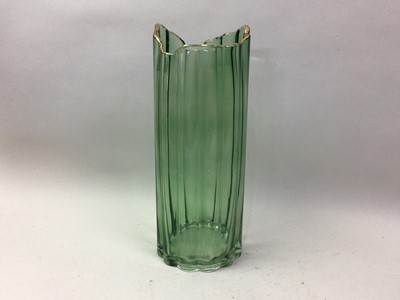 Lot 227 - GREEN GLASS VASE