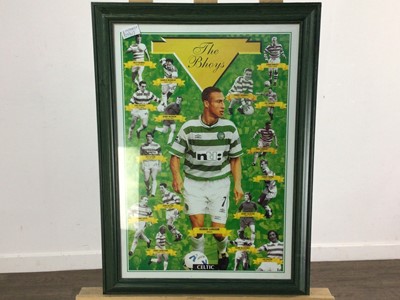 Lot 24 - HENRIK LARSSON OF CELTIC F.C., PRINT AFTER ROBERT MILLER