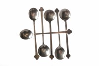 Lot 111 - SIX ELECTROPLATED SPOONS MARKED FOR 'MISS...